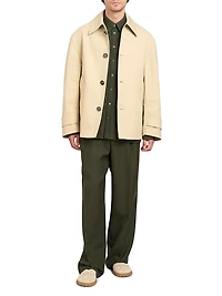 Cotton Button-Front Jacket