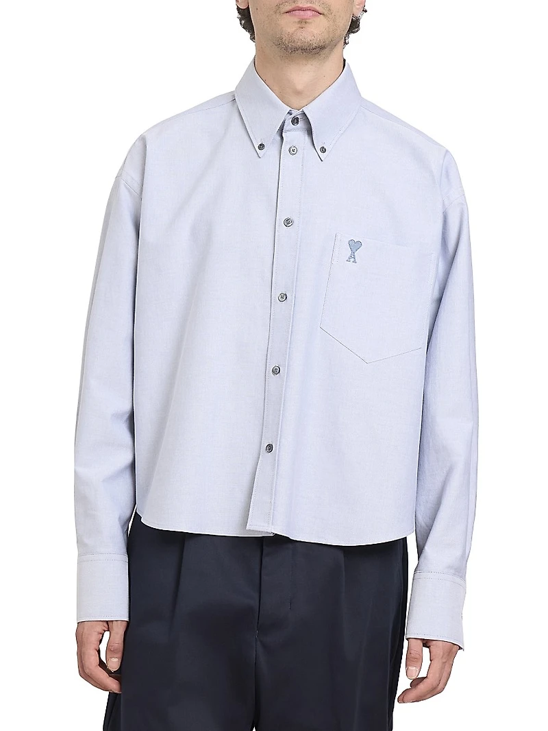 Logo Cotton Crop Shirt