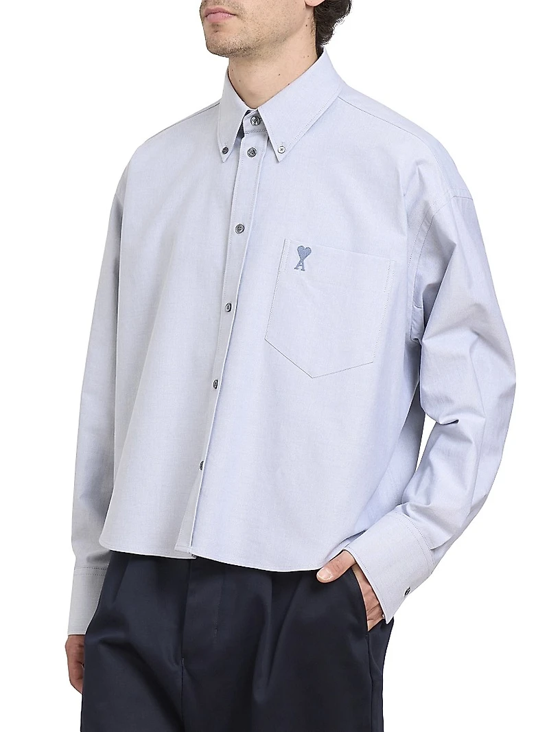 Logo Cotton Crop Shirt