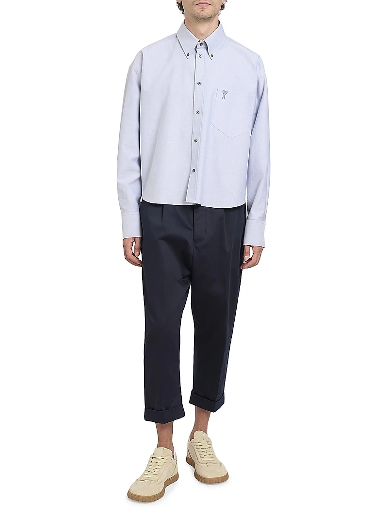 Logo Cotton Crop Shirt