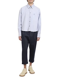 Logo Cotton Crop Shirt