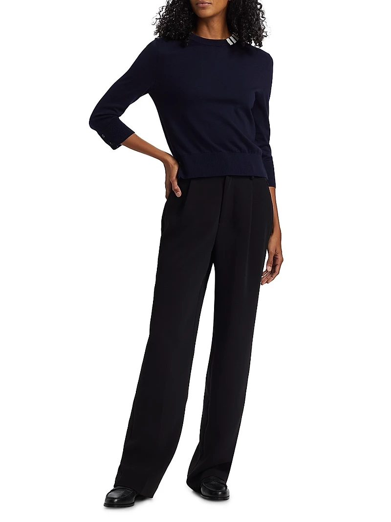 Jersey Stitch Crewneck Top