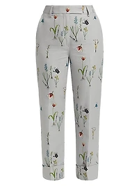 Floral High-Rise Trousers