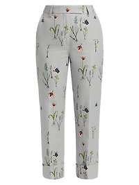 Floral High-Rise Trousers