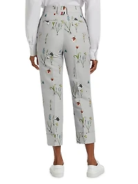 Floral High-Rise Trousers