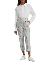 Floral High-Rise Trousers