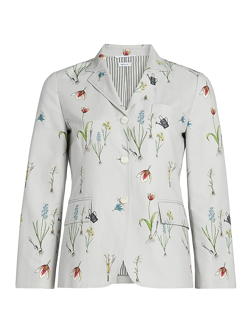 Botanical Flower Print Classic Sport Coat