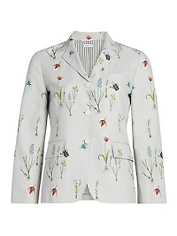 Botanical Flower Print Classic Sport Coat