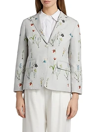 Botanical Flower Print Classic Sport Coat