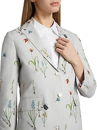Botanical Flower Print Classic Sport Coat