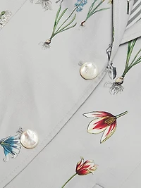 Botanical Flower Print Classic Sport Coat