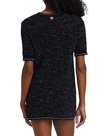 Metallic Eyelash Tweed Minidress