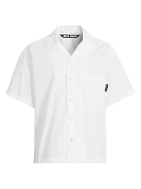 Curved Logo Classic Cotton Shirt