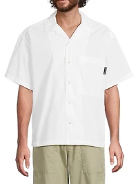 Curved Logo Classic Cotton Shirt