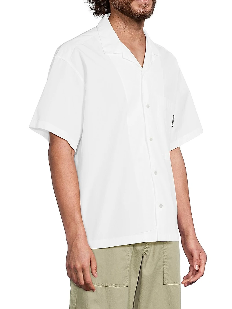 Curved Logo Classic Cotton Shirt
