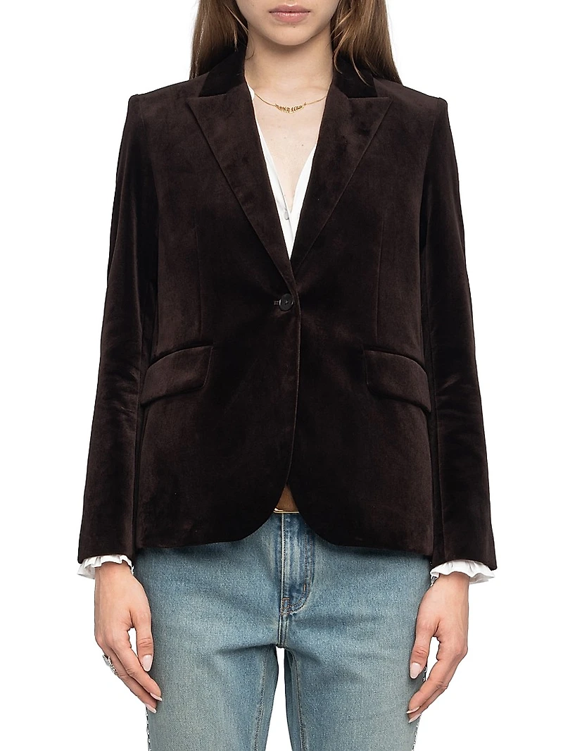 Vavy Velvet Tailored Blazer