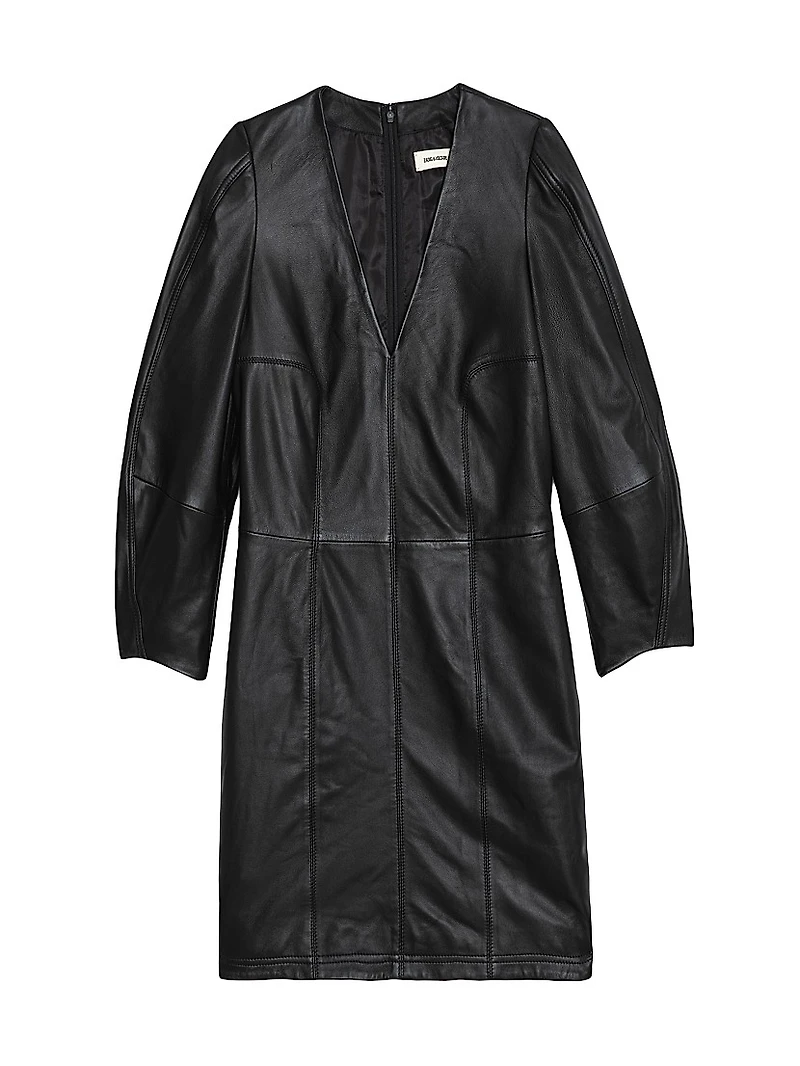 Rean Cuir Lisse Leather Minidress