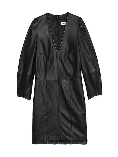 Rean Cuir Lisse Leather Minidress