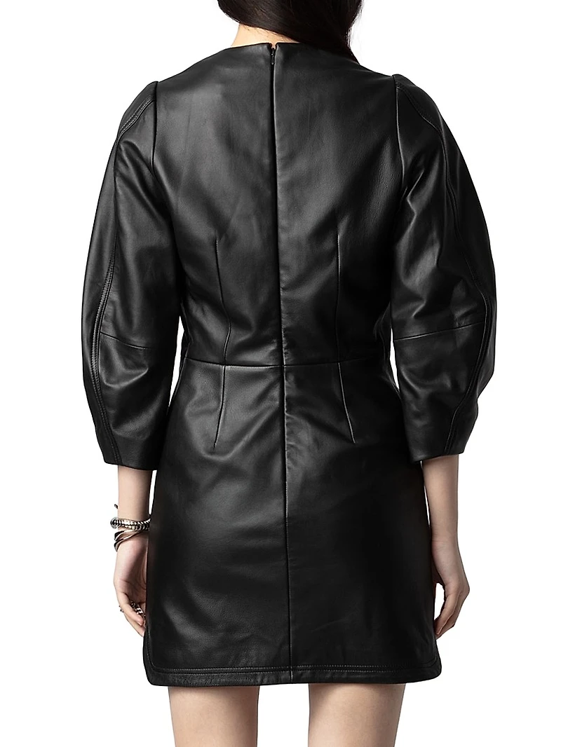 Rean Cuir Lisse Leather Minidress