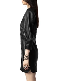 Rean Cuir Lisse Leather Minidress