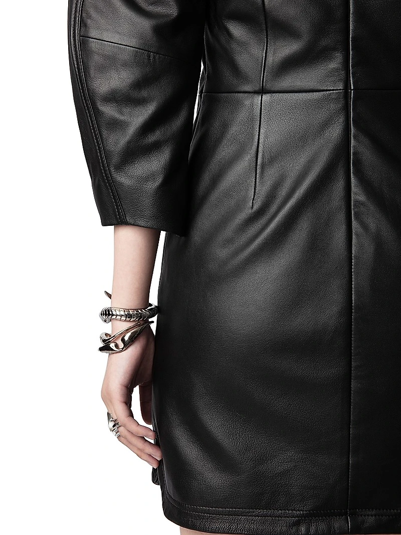 Rean Cuir Lisse Leather Minidress
