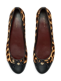 Leather Cap-Toe Ballet Flats