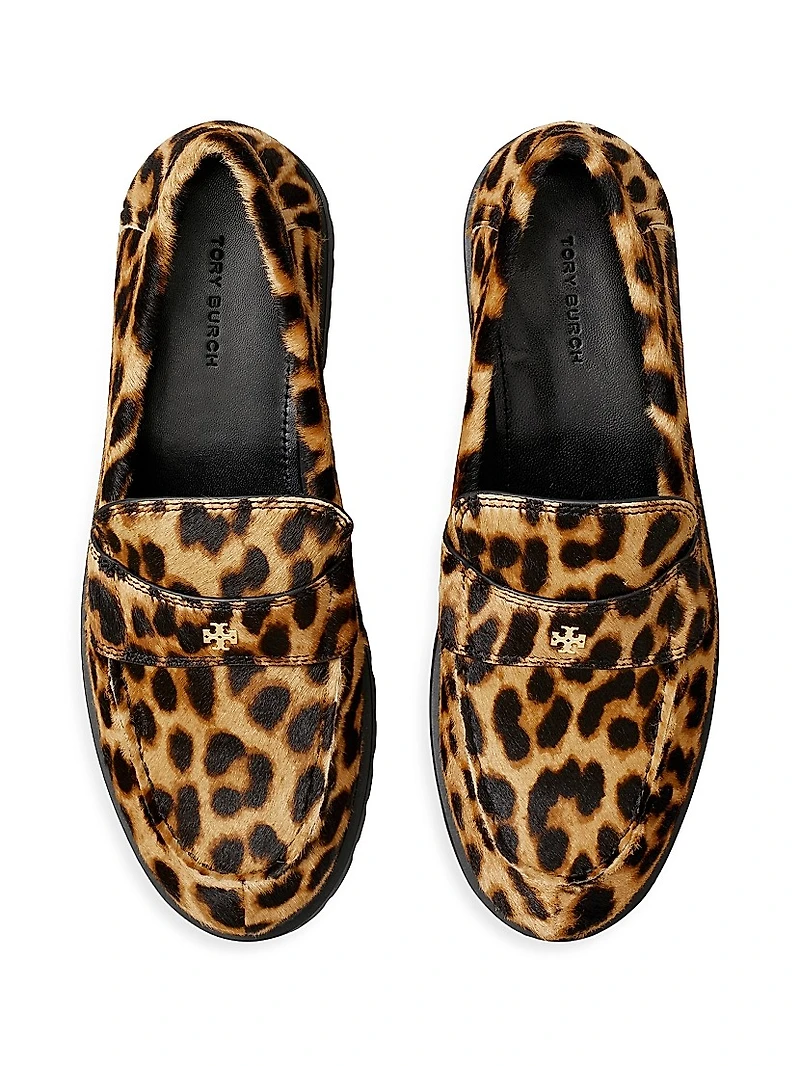 Classic Lug Leopard Loafers