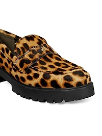 Classic Lug Leopard Loafers