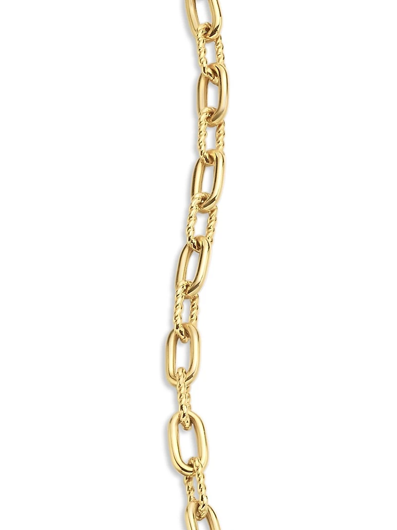 DY Madison Pavé Toggle Chain Bracelet 18K Yellow Gold
