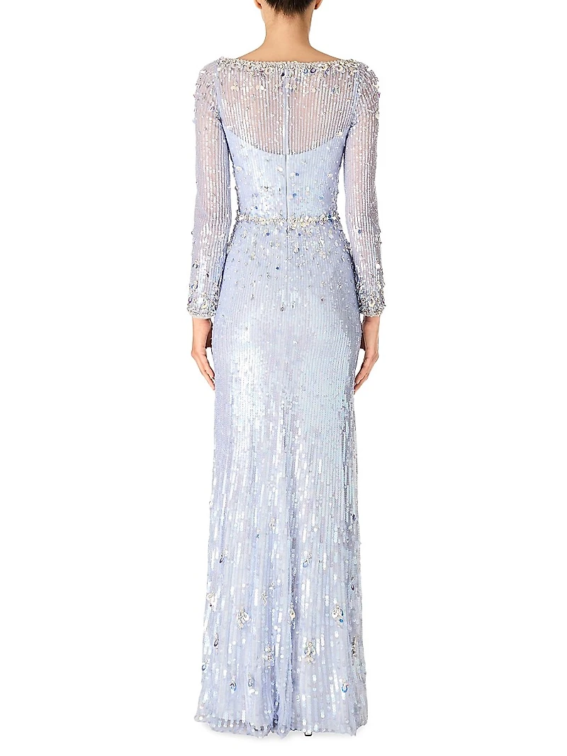 Kestra Sequined Sheath Gown