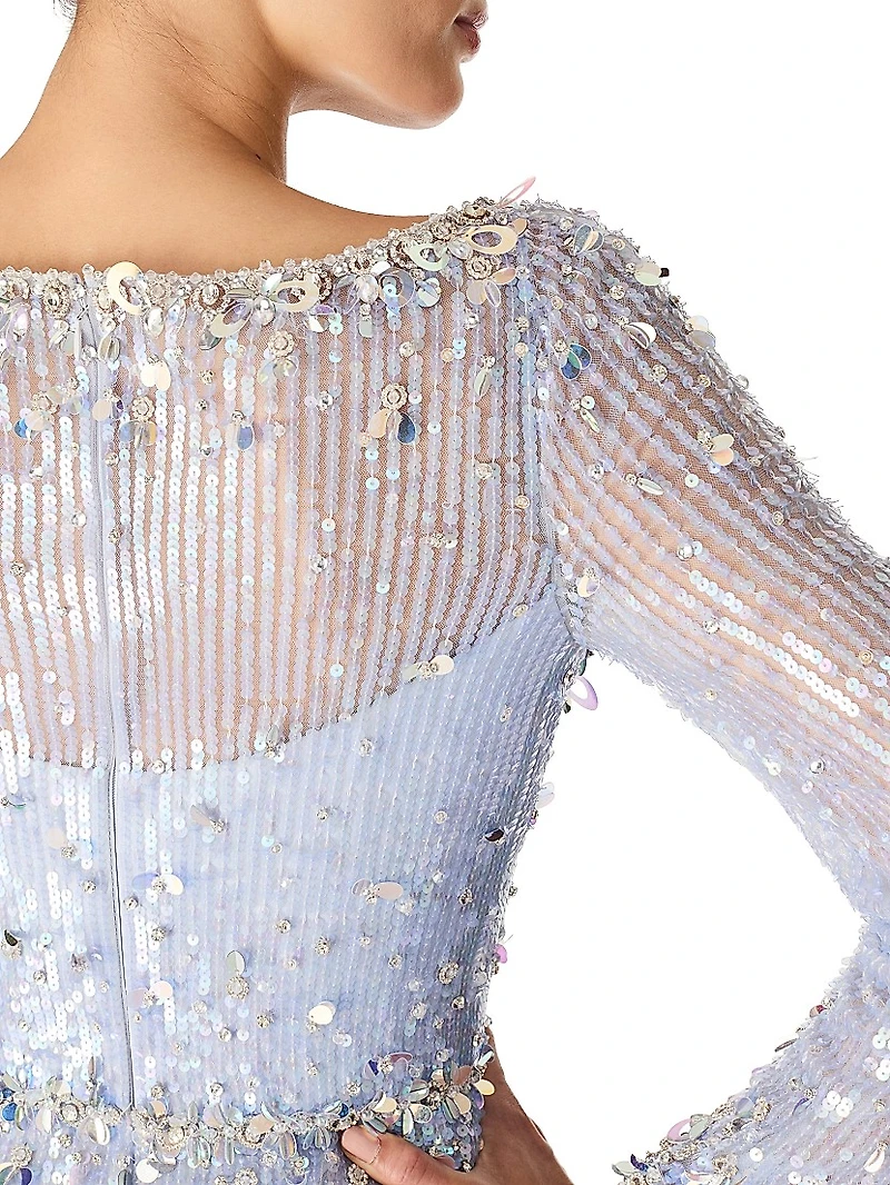 Kestra Sequined Sheath Gown