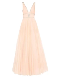 Cybele Embellished Tulle A-Line Gown