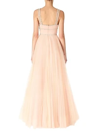 Cybele Embellished Tulle A-Line Gown