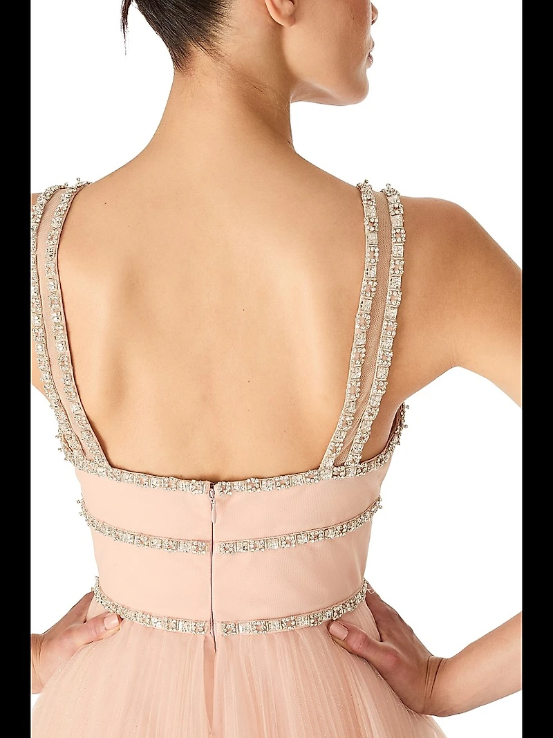 Cybele Embellished Tulle A-Line Gown