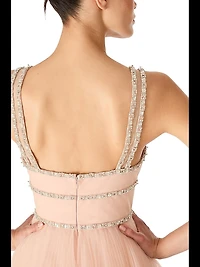 Cybele Embellished Tulle A-Line Gown