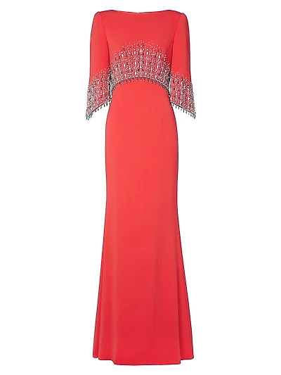 Electra Embellished A-Line Gown