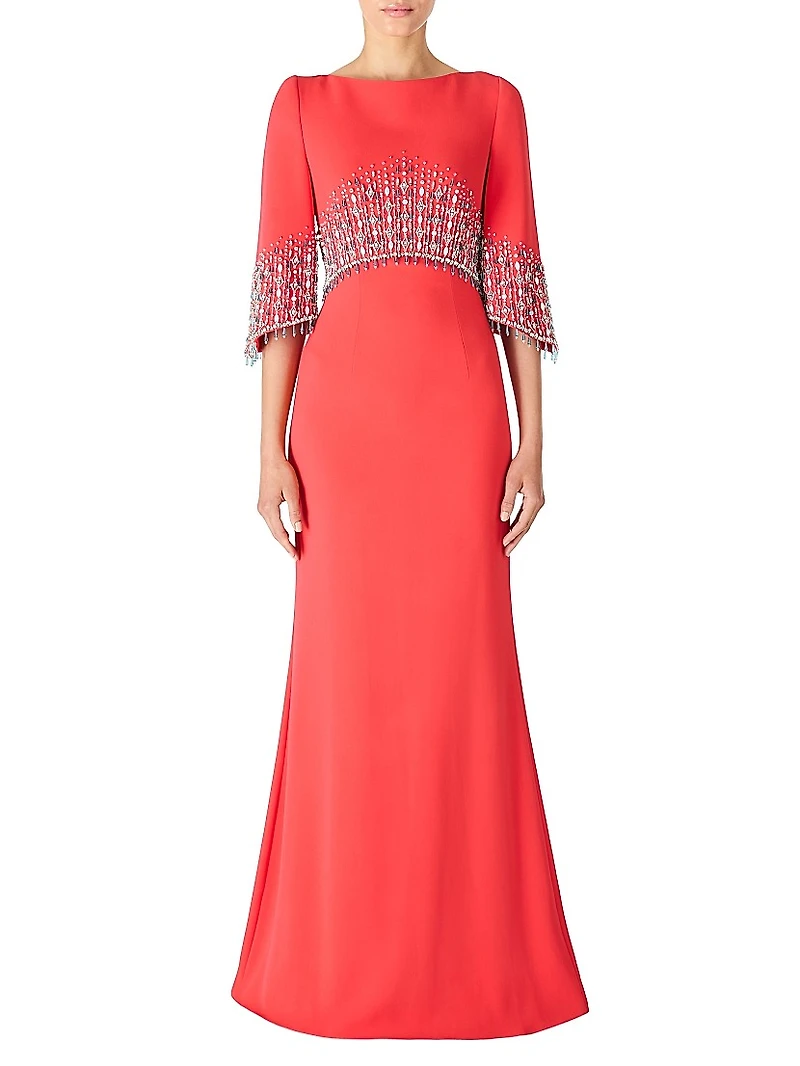 Electra Embellished A-Line Gown