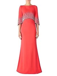 Electra Embellished A-Line Gown