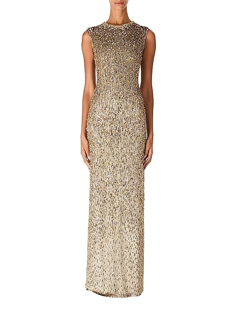 Tabitha Sequined Column Gown