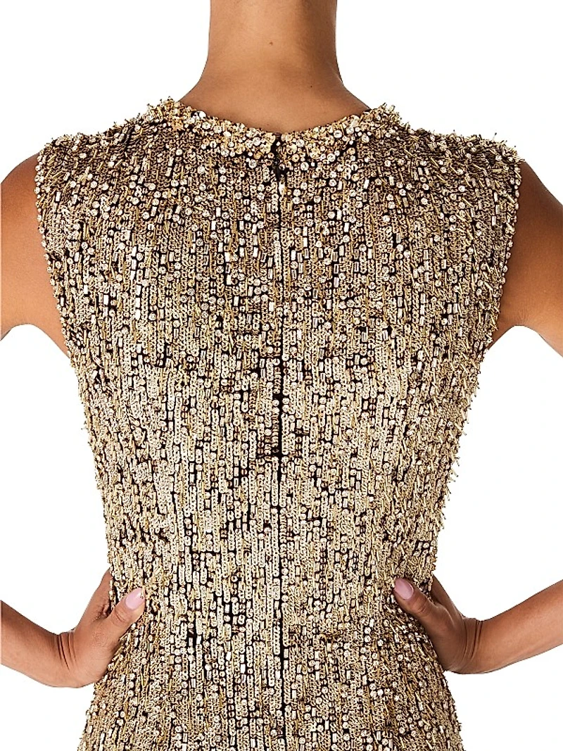 Tabitha Sequined Column Gown