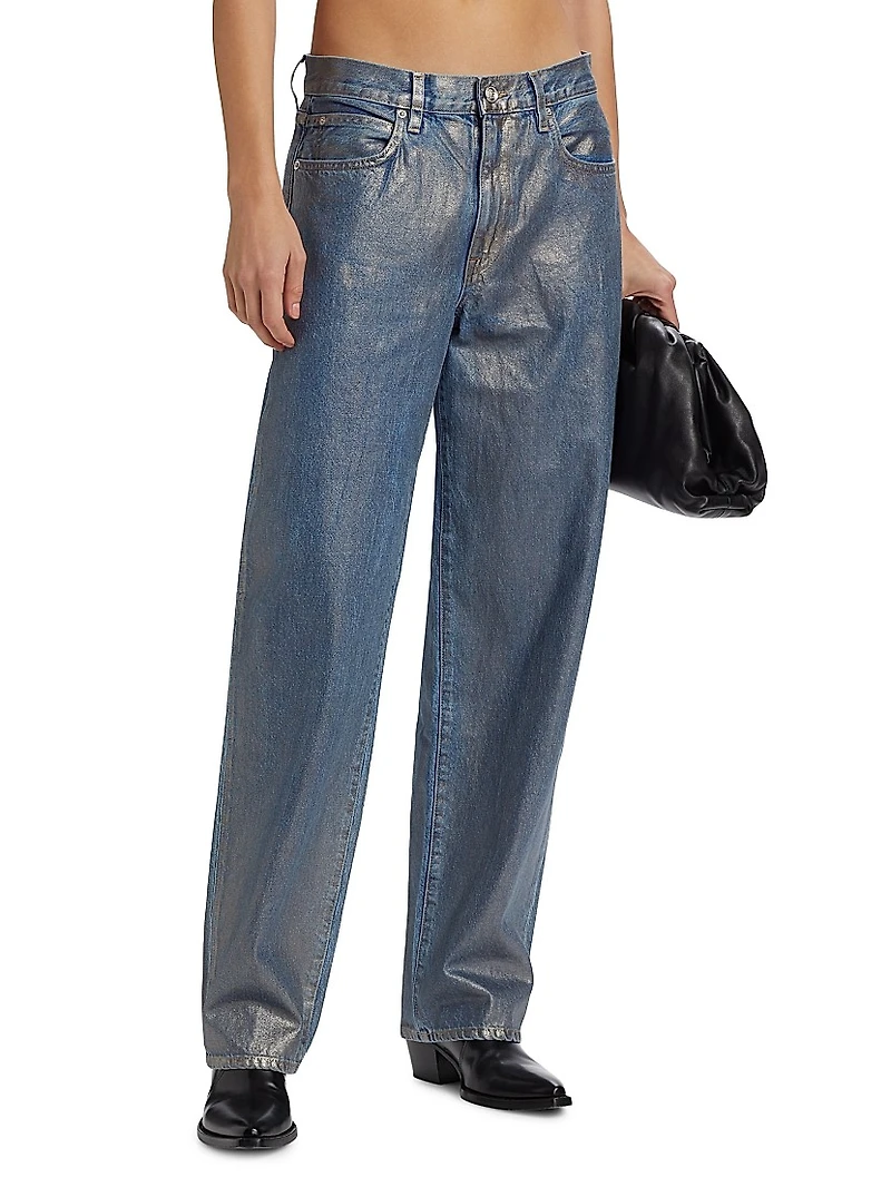 Devon Mid-Rise Coated Jeans