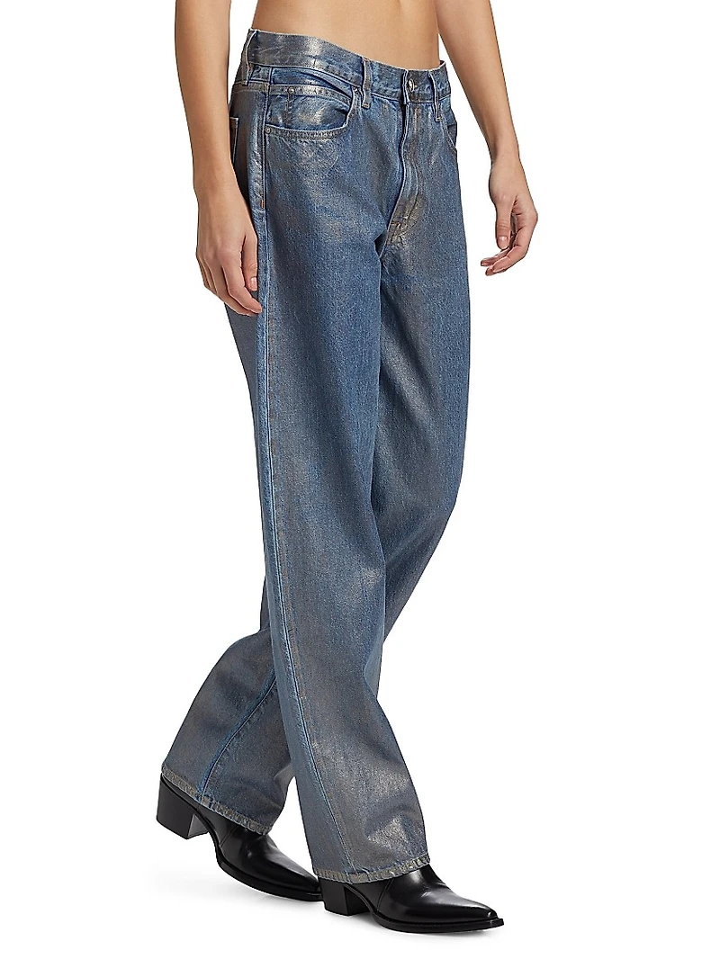 Devon Mid-Rise Coated Jeans