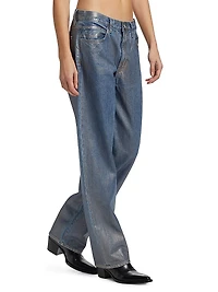 Devon Mid-Rise Coated Jeans