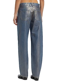 Devon Mid-Rise Coated Jeans