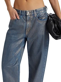 Devon Mid-Rise Coated Jeans