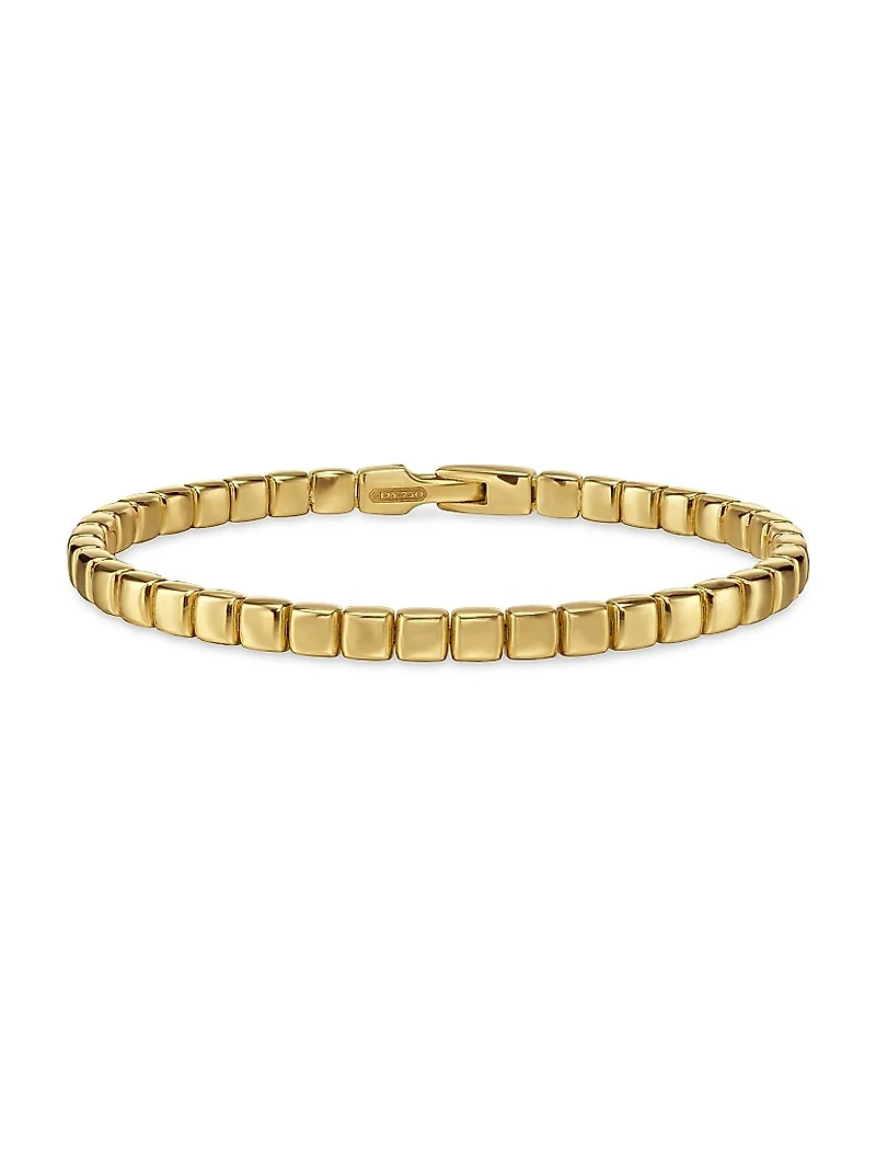 Spiritual Beads Tile Bracelet 18K Yellow Gold, 4.7MM