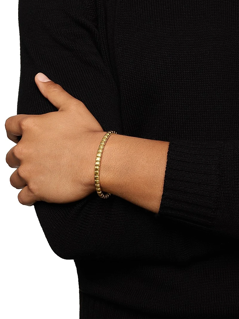 Spiritual Beads Tile Bracelet 18K Yellow Gold, 4.7MM