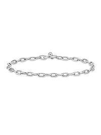 DY Madison Pavé Toggle Chain Bracelet Sterling Silver