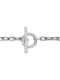 DY Madison Pavé Toggle Chain Bracelet Sterling Silver