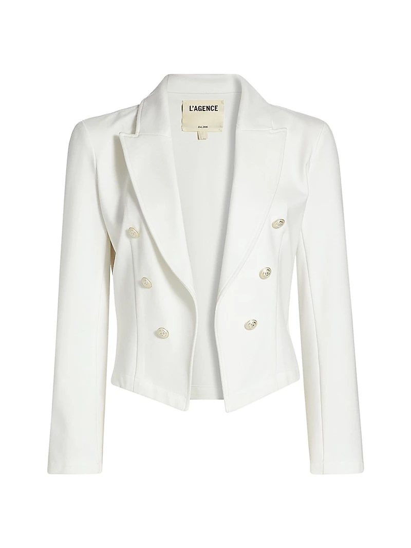 Wayne Crop Double-Breasted Blazer